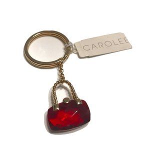 Carolee Faceted Red Stone Handbag Key Chain